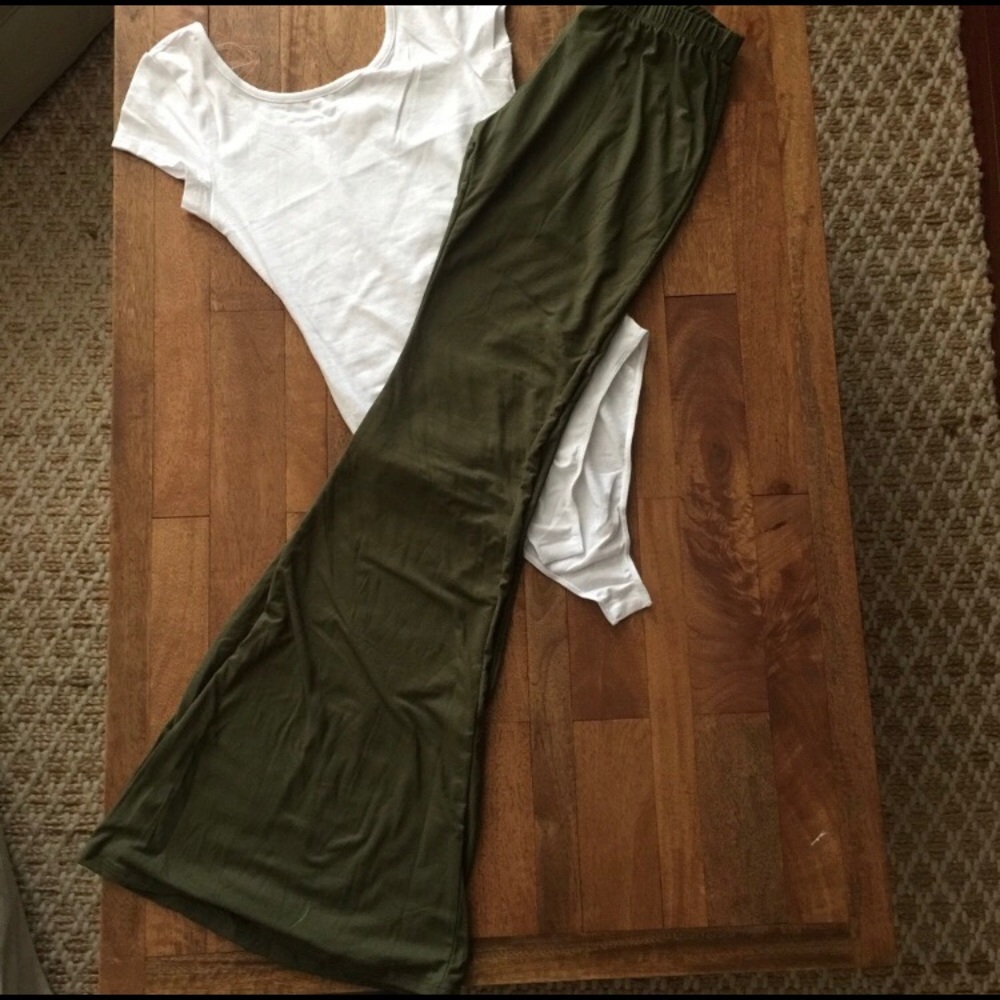 Super Soft Olive Bell Bottoms